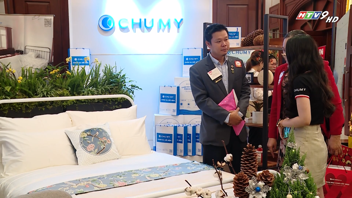 HTV9 – Nhịp Sống Kinh Doanh: Chumy chia sẻ về chăn ga khách sạn (28/11/2023)