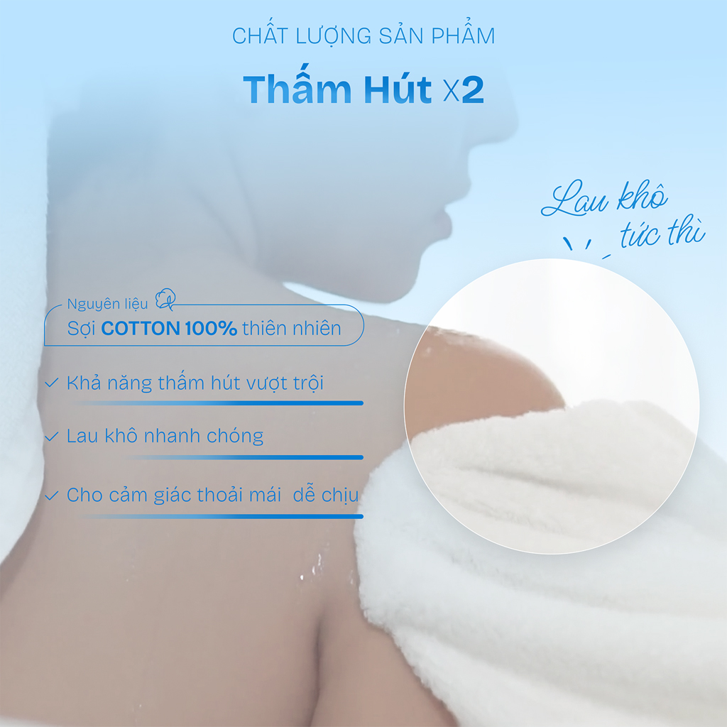 Độ dày tiêu chuẩn 500g của khăn tắm resort êm ái với làn da