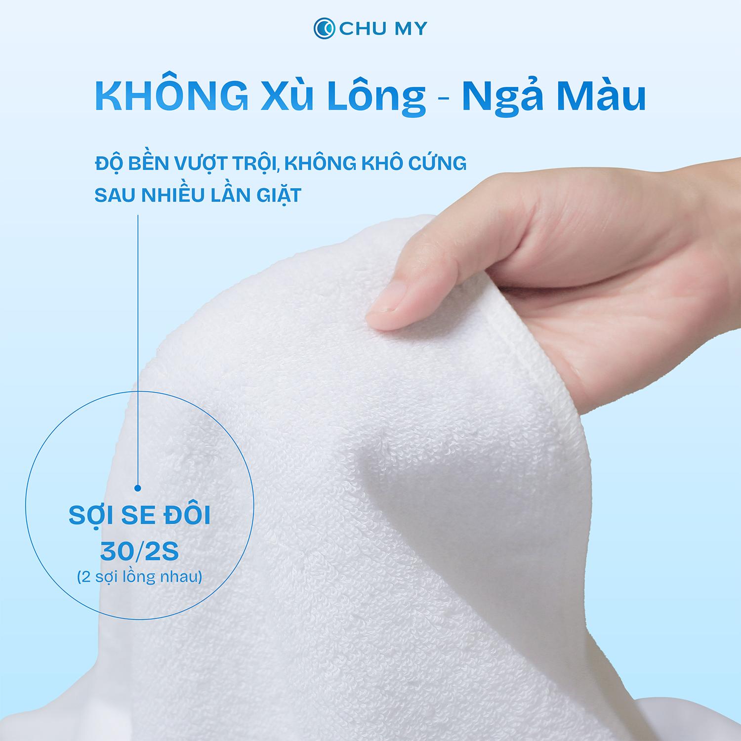 Khăn Mặt Cotton 100% Khách Sạn 5 Sao CHU MY - Hình ảnh 4