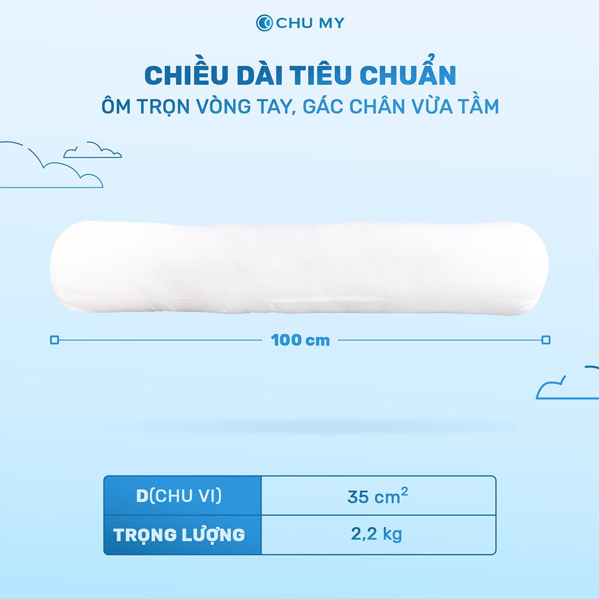 Ruột Gối Ôm Khách Sạn 5 Sao Microfiber D40x100cm - Hình ảnh 5
