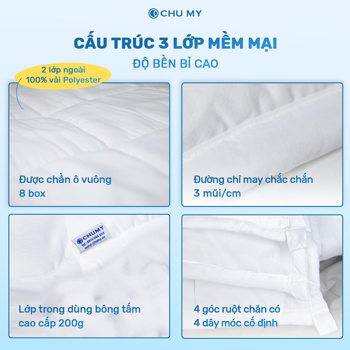 Ruột Chăn Khách Sạn 2m2x2m Bông 240g | CHU MY - Hình ảnh 2
