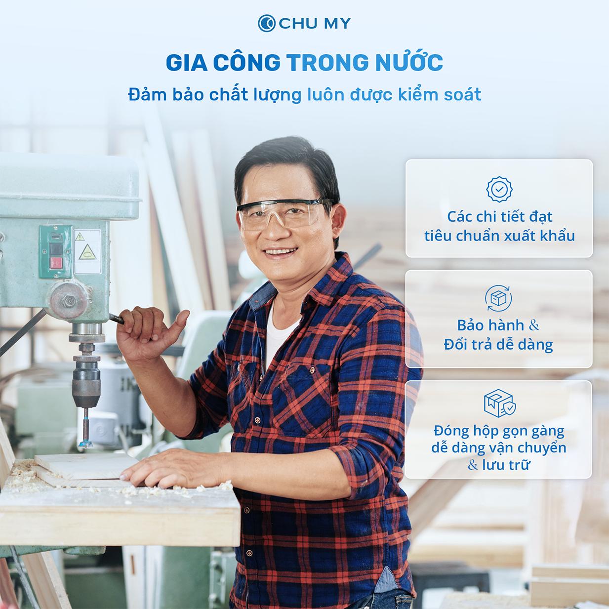 Bàn góc chữ C CHU MY chân sắt, thiết kế hiện đại, đa năng - Hình ảnh 5