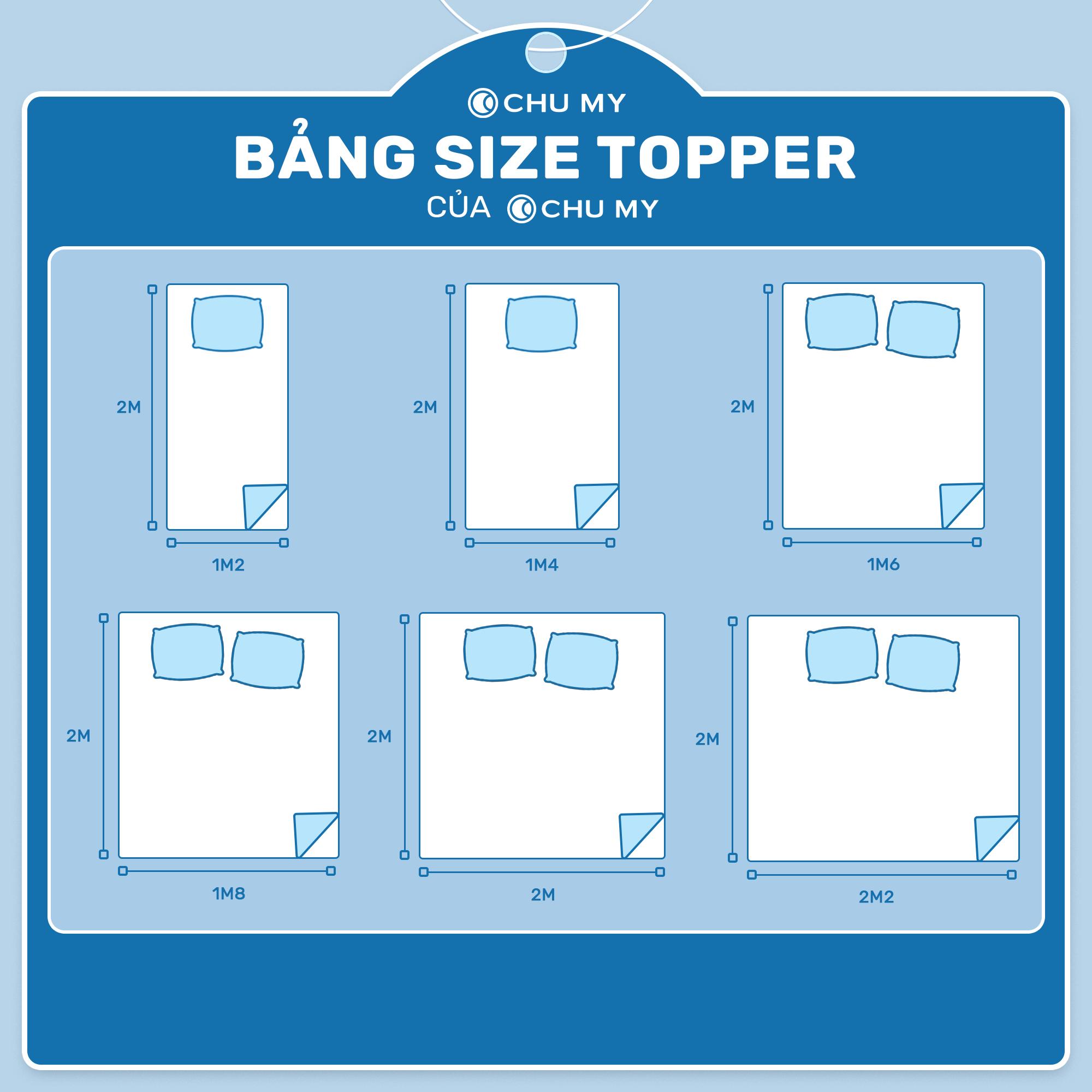 Nệm Topper Microfiber CHU MY - ảnh 2