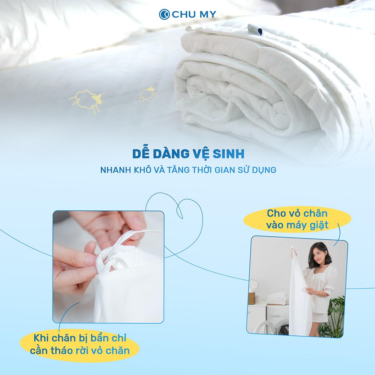 Ruột Chăn Khách Sạn 2m2x2m Bông 240g | CHU MY - Hình ảnh 5
