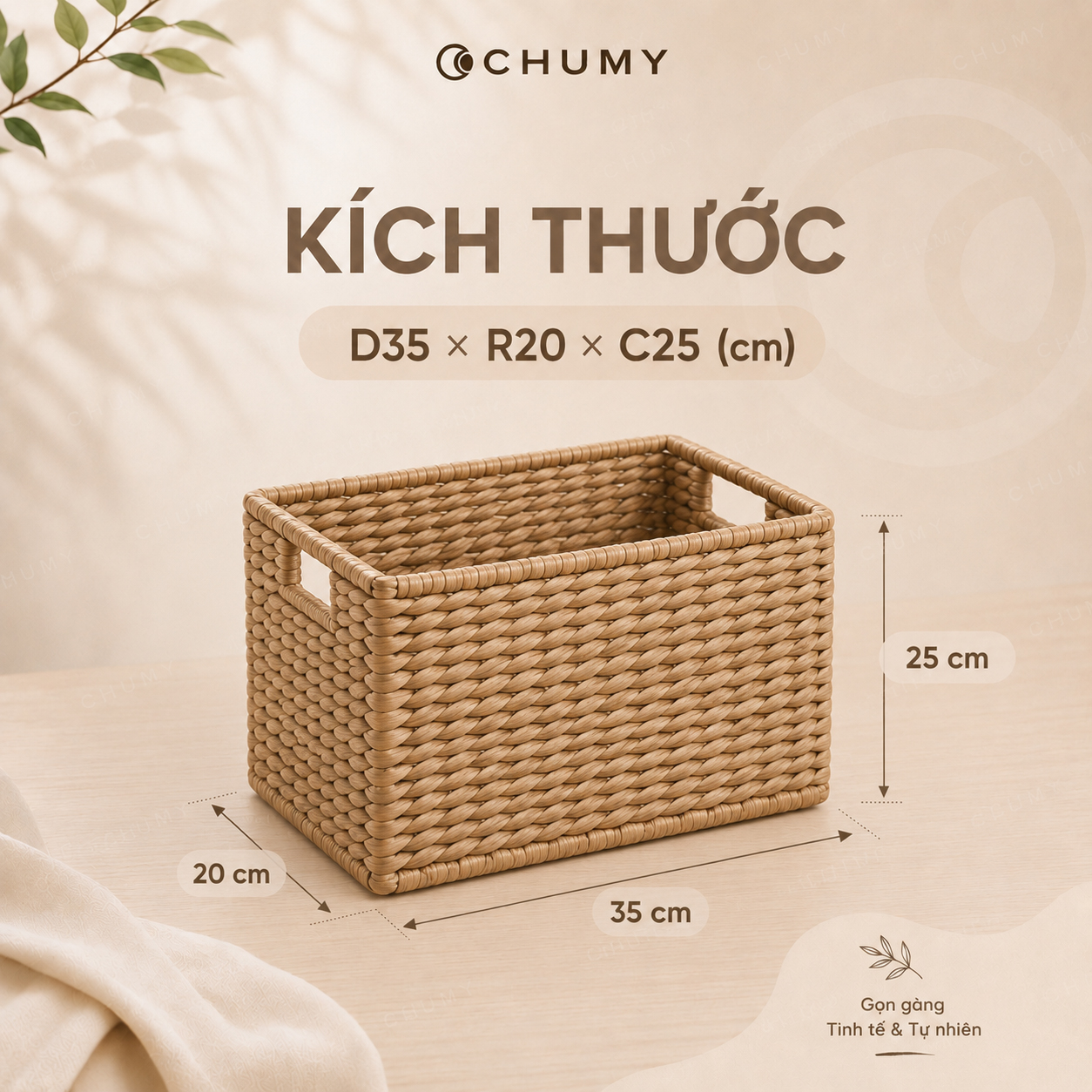 Khay Lục Bình Tự Nhiên Đựng Đồ Decor Bền Đẹp, Đa Năng - Hình ảnh 2