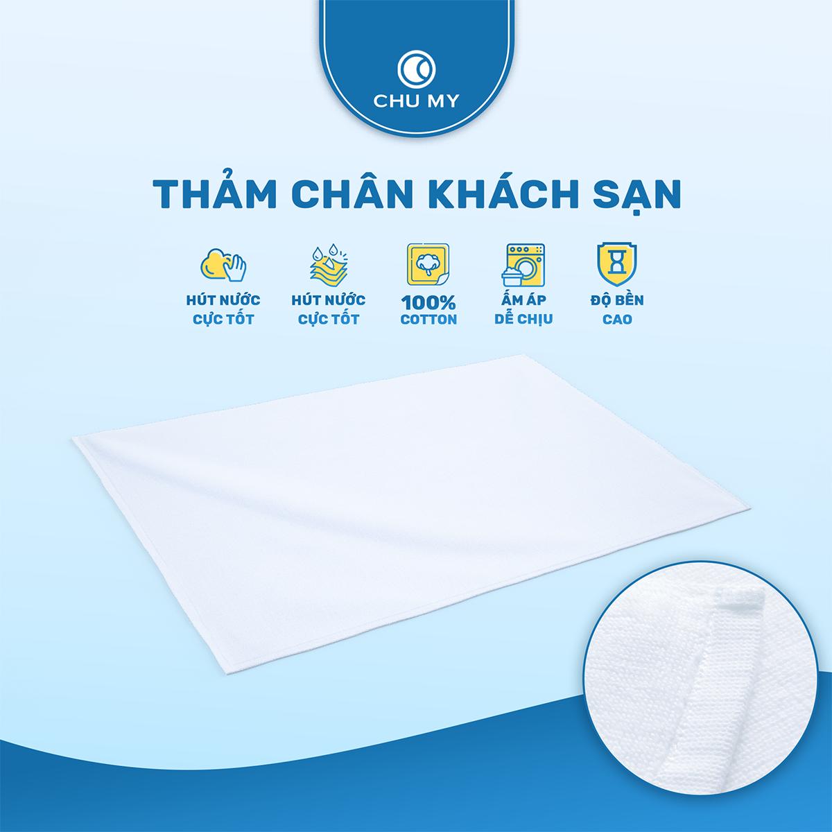 Thảm chân khách sạn màu trắng CHU MY - Hình ảnh 1