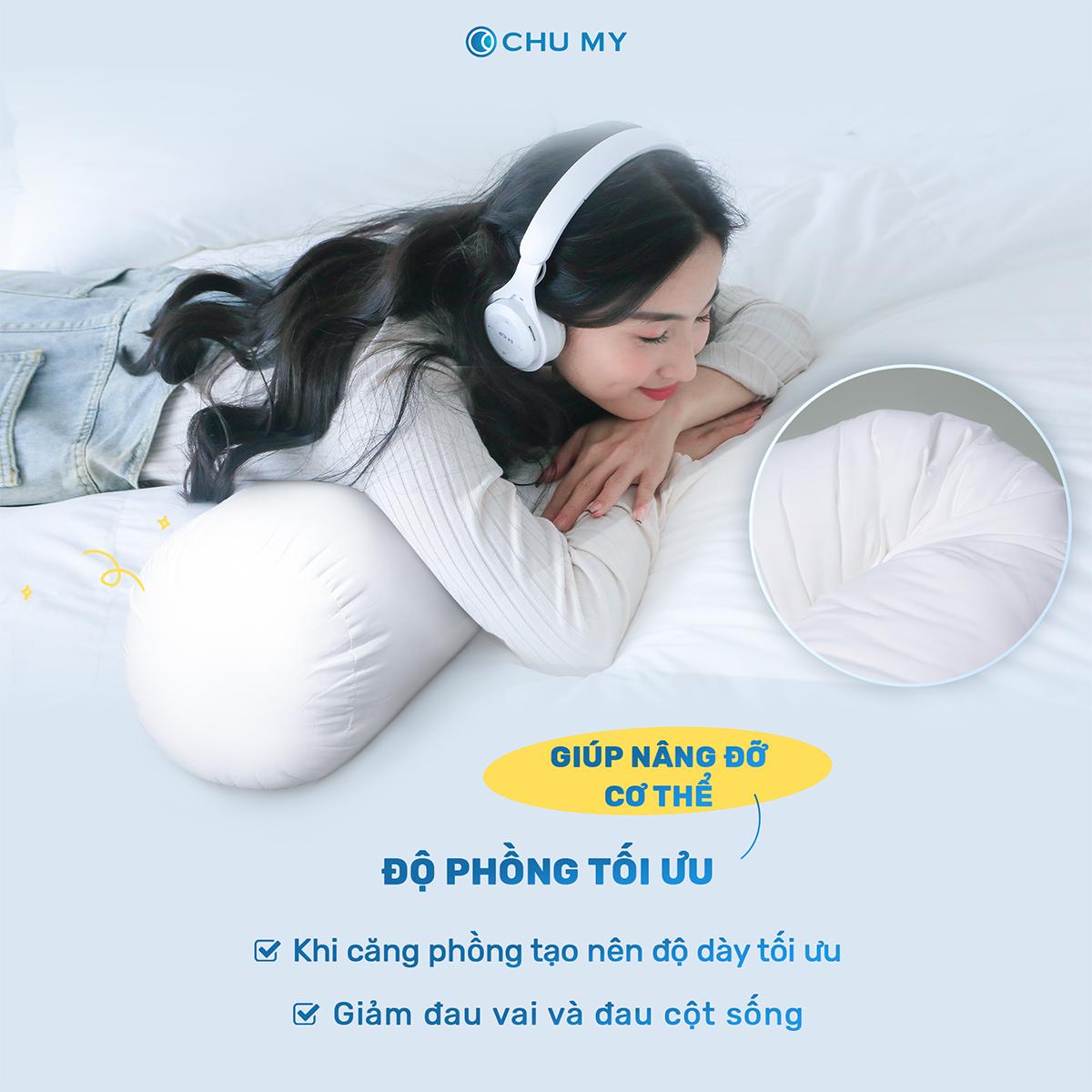 Ruột Gối Ôm Khách Sạn 5 Sao Microfiber D40x100cm - Hình ảnh 4