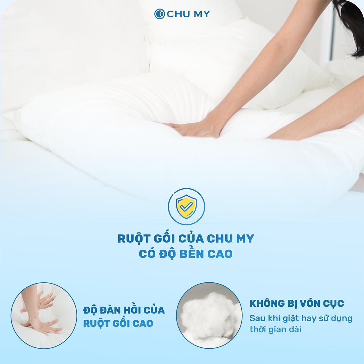 Ruột Gối Khách Sạn 5 Sao Microfiber Lông Vũ Nhân Tạo - Hình ảnh 4