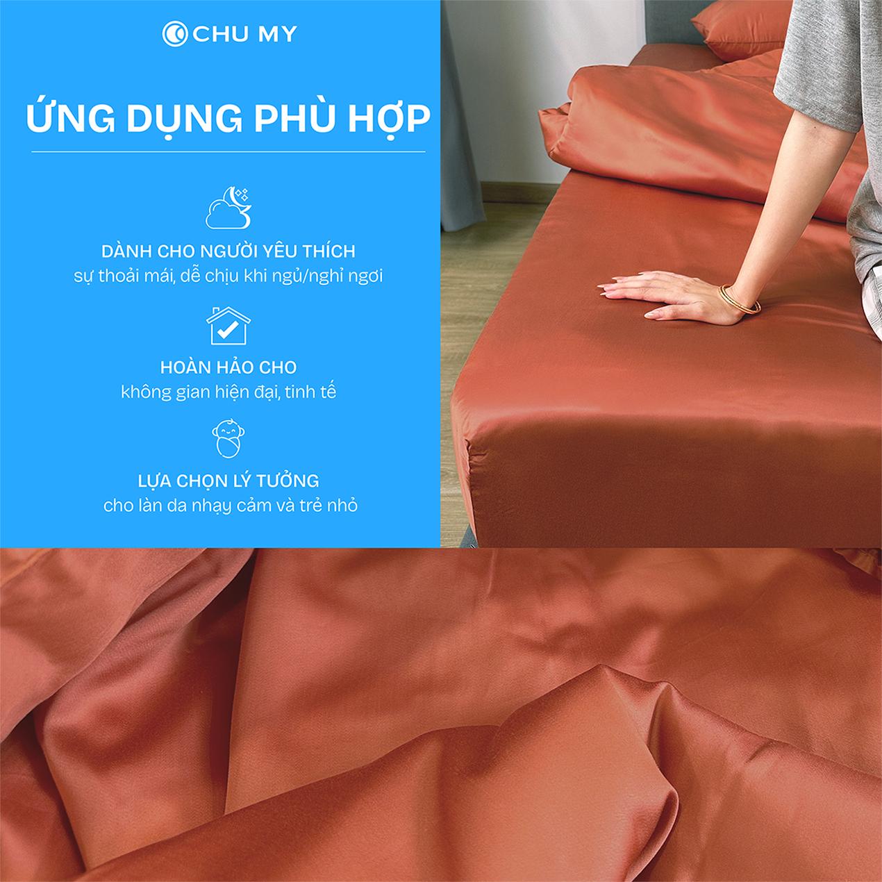 Bộ chăn ga tencel 60s 5 món CHU MY - Hình ảnh 5
