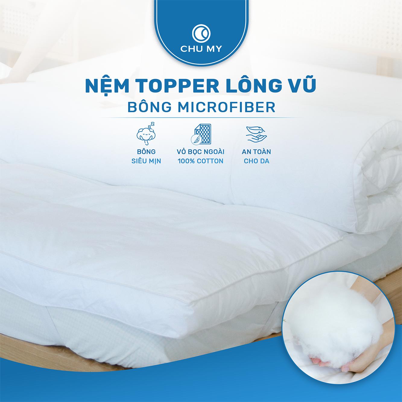 Nệm Topper Microfiber CHU MY - ảnh 1