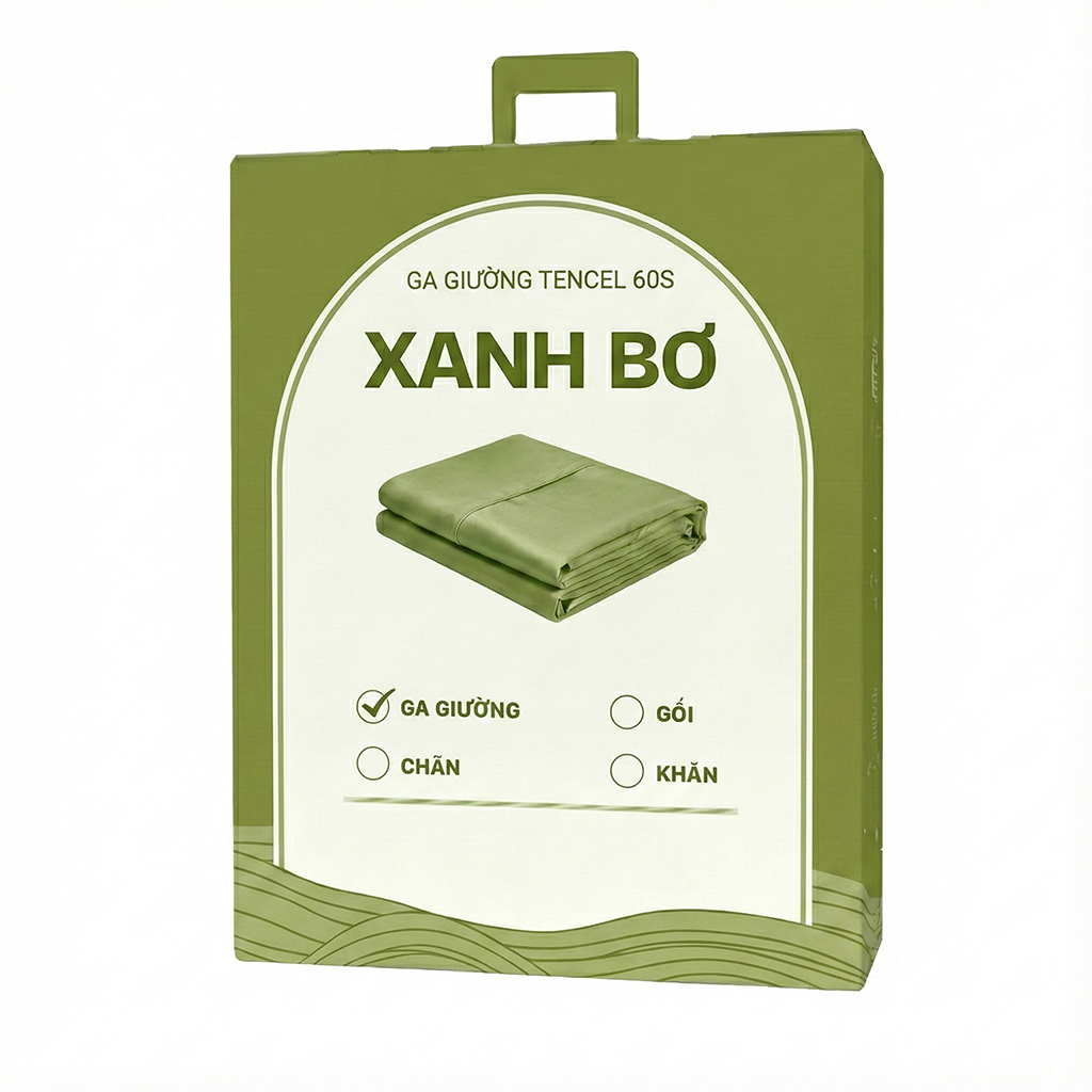 Ga giường Tencel 60s CHU MY - Màu Xanh Bơ - TS-82 - Hình ảnh 1