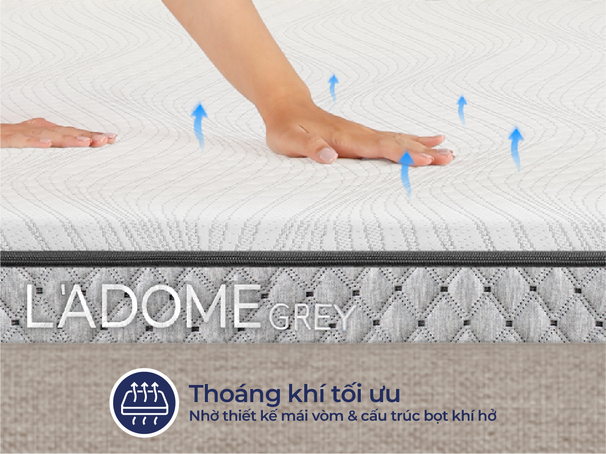 Nệm cao su Liên Á L'ADOME GREY - Hình ảnh 3