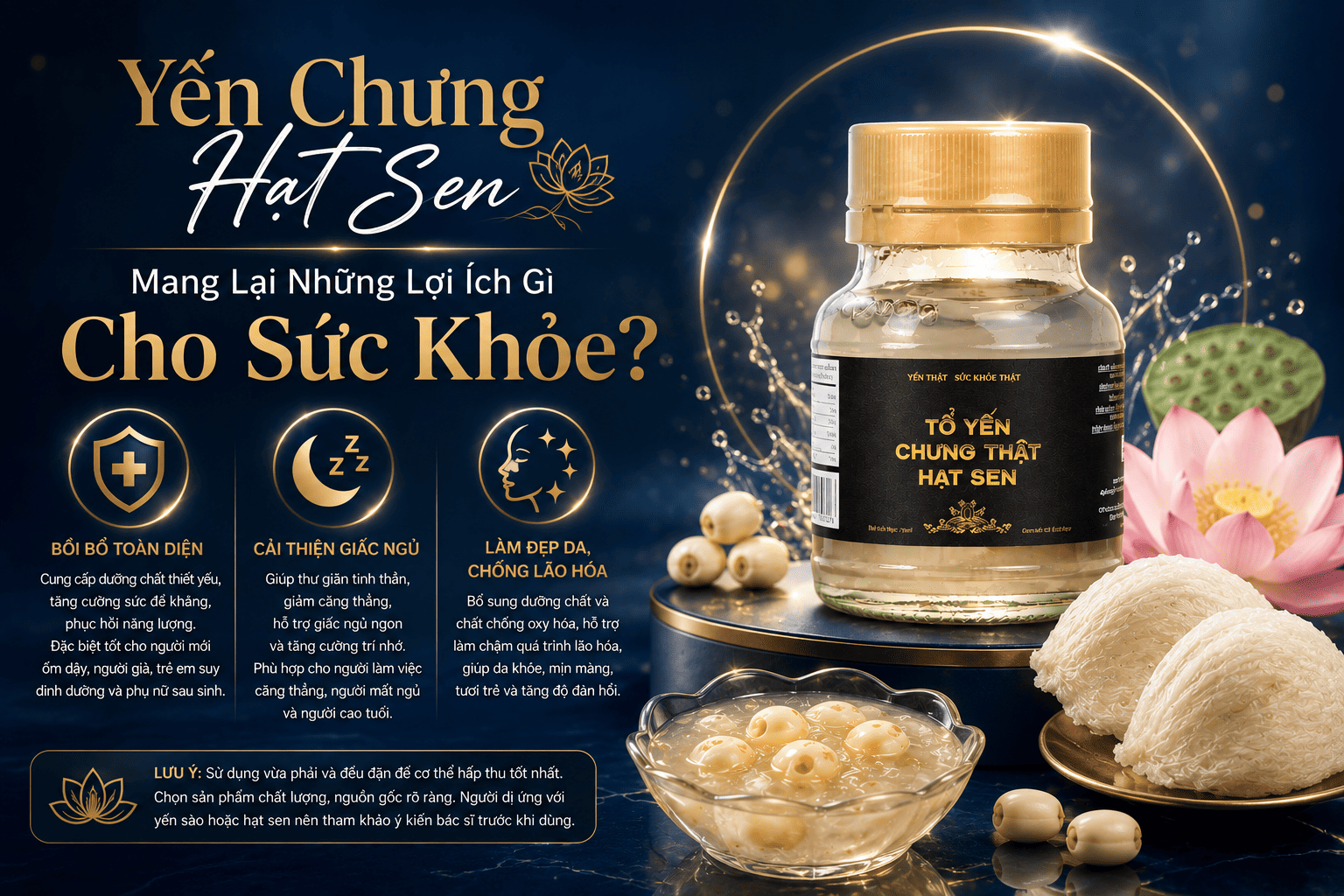 Yến Chưng Hạt Sen Mang Lại Những Lợi Ích Gì Cho Sức Khỏe?