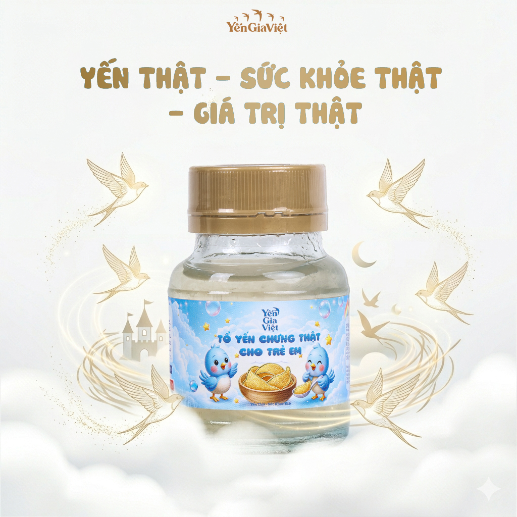 [Set 6 hũ 7.5g Yến Tươi] Tổ Yến Chưng Thật cho bé Yến Gia Việt cao cấp, giúp tăng cường đề kháng, ăn ngon - hũ 75ml