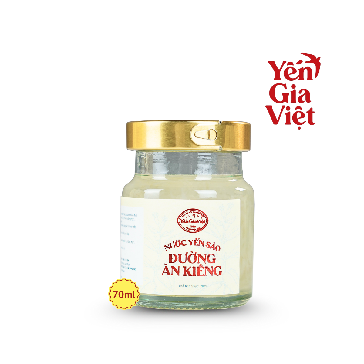 Nước Yến Sào Đường Ăn Kiêng 70ml - Hộp 6 Hũ