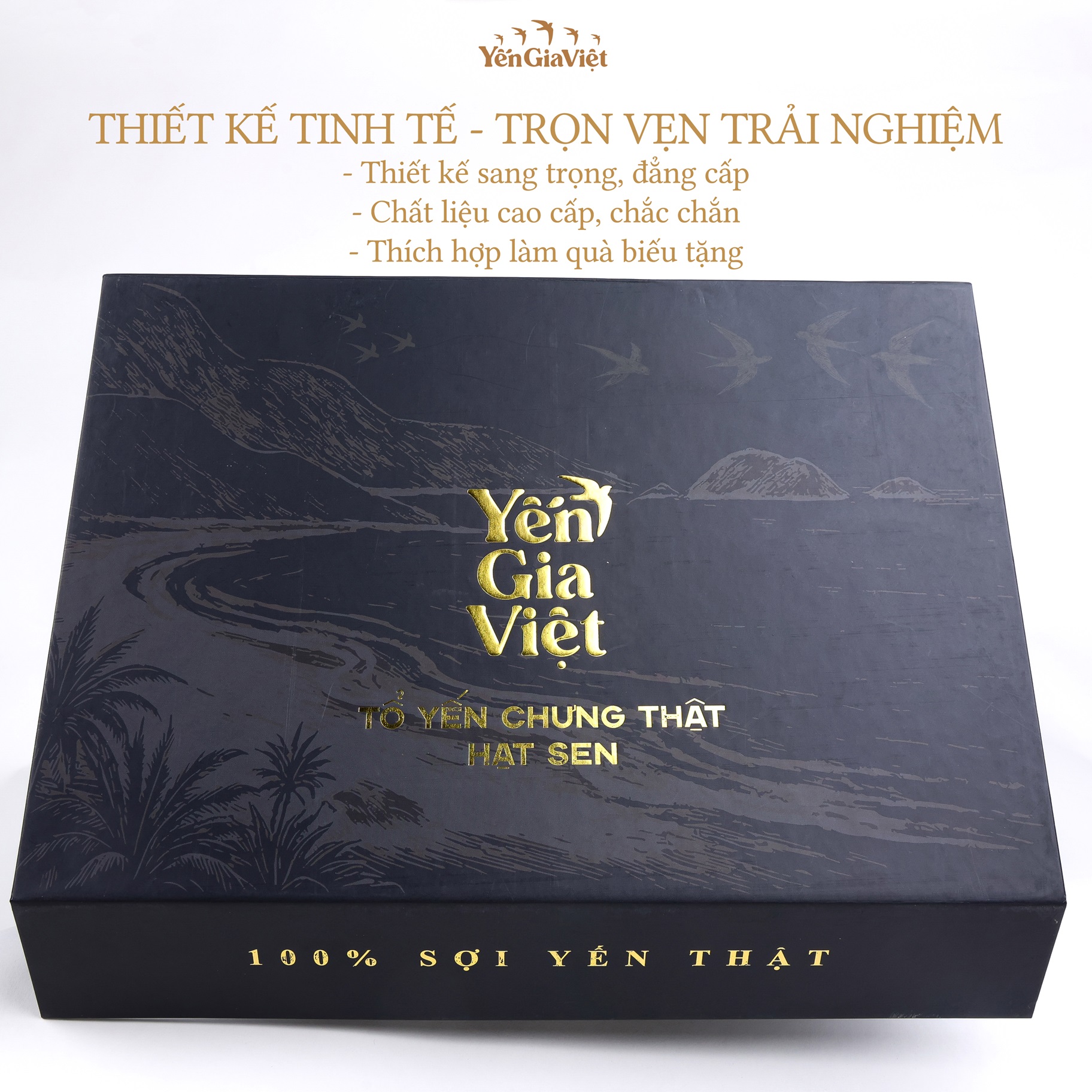 Set 6 hũ tổ yến chưng thật hạt sen Yến Gia Việt cao cấp chứa 7.5g yến tươi giúp ăn ngon, ngủ ngon - hũ 75ml