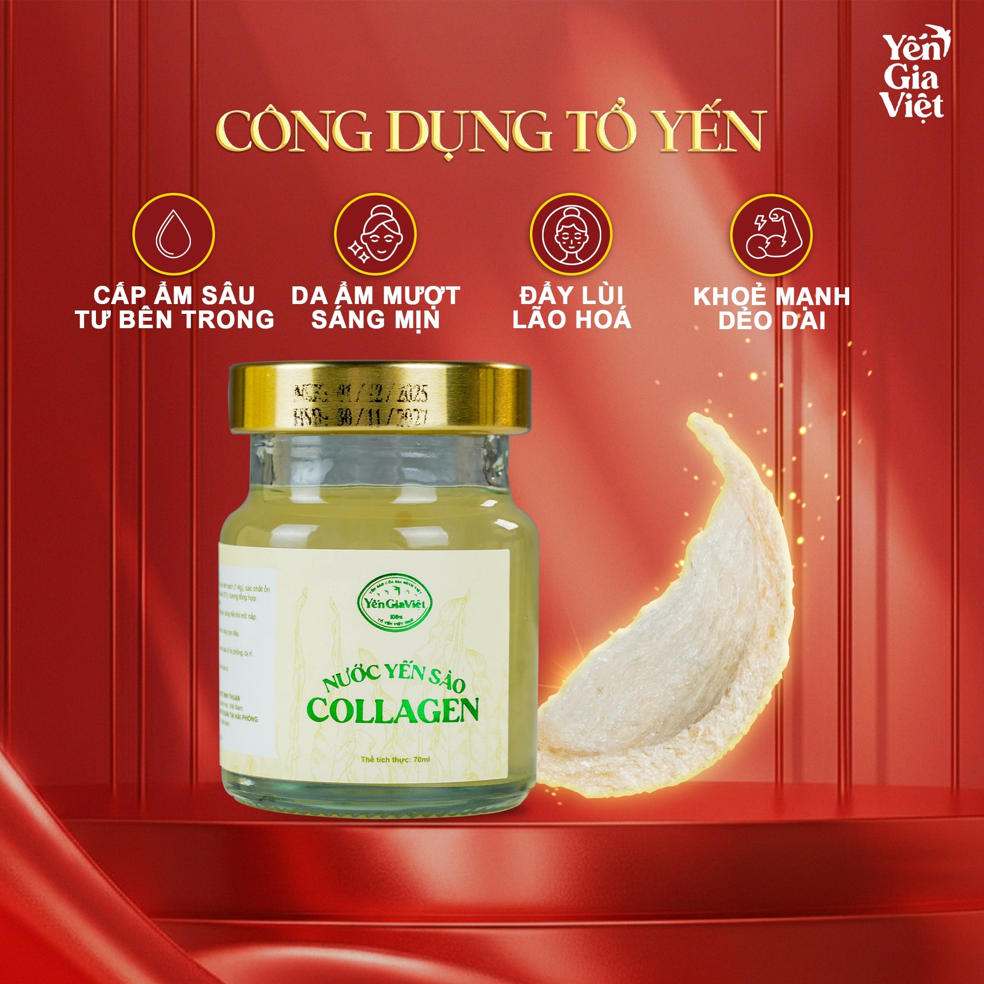 Nước yến sào Collagen 70ml