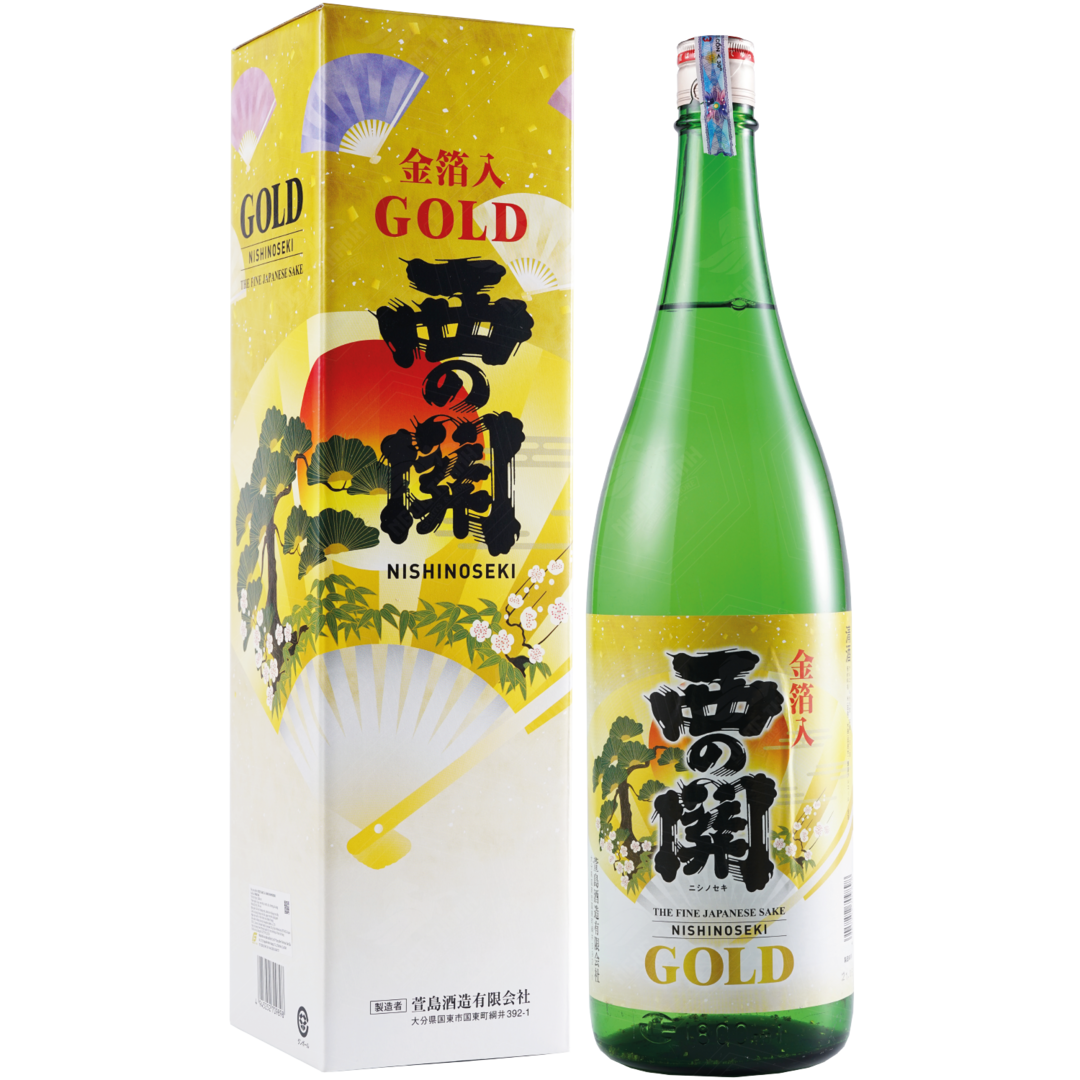 <b>Sake Nishinoseki Gold Leaf (1.8liter)</b><br>1.8liter | 15%