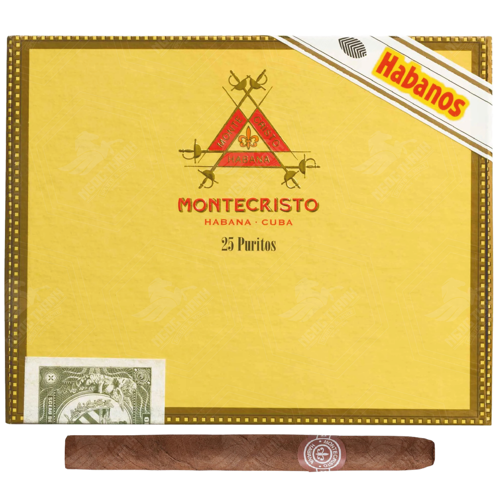 <b>Montecristo Puritos</b><br>Hộp 25 điếu | 4⅛ x 29