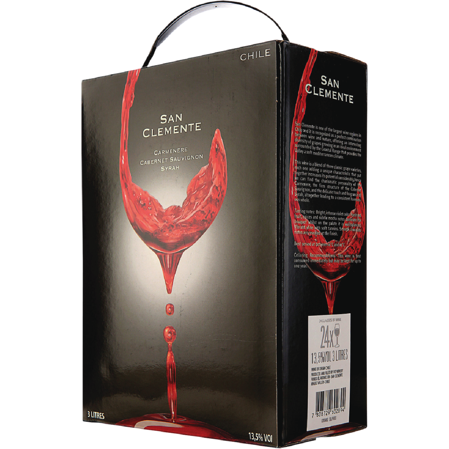 <b>Vang Bịch Đỏ Chile San Clemente (3liter)</b><br>3L | 13.5%