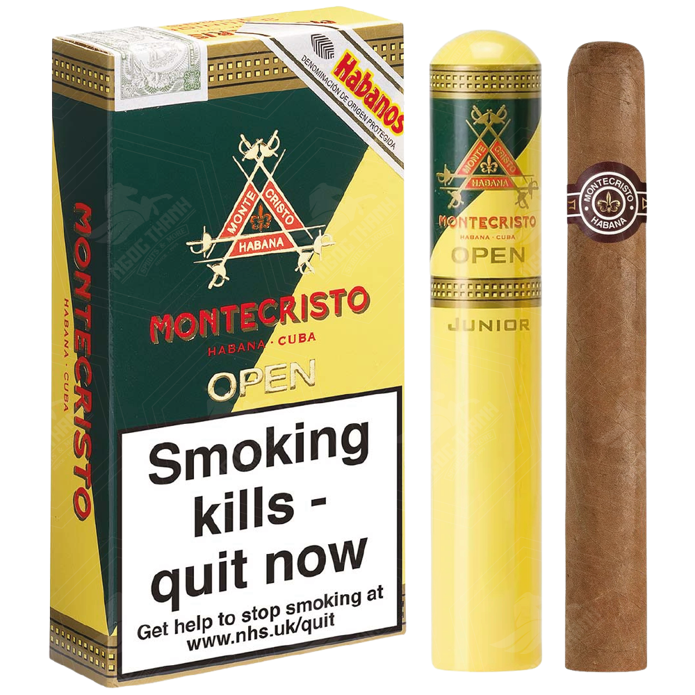 <b>Montecristo Open Junior Tubos</b><br>Hộp 3 điếu | 4⅜ x 38