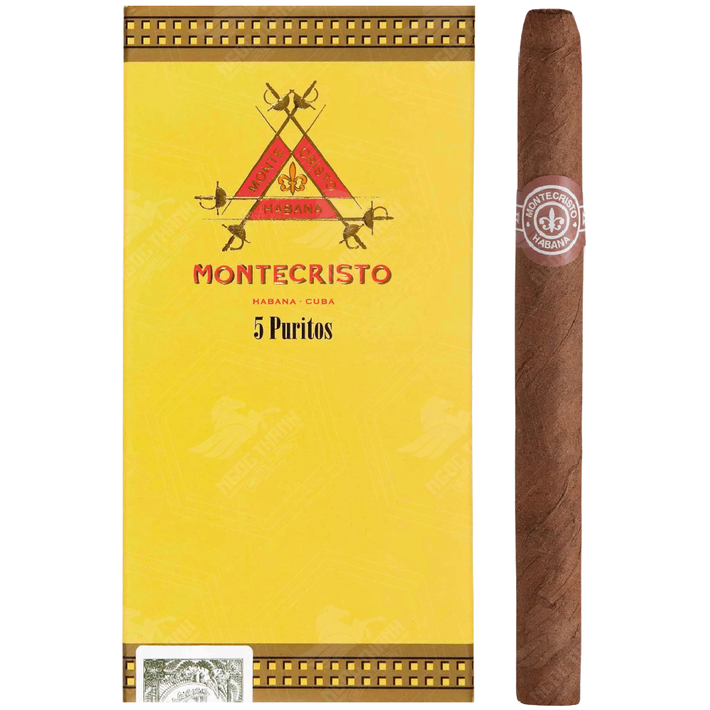 <b>Montecristo Puritos</b><br>Hộp 5 điếu | 4⅛ x 29