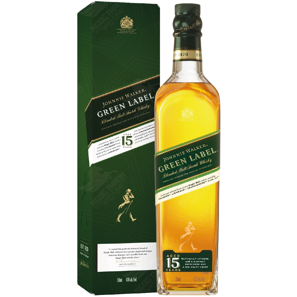 <b>Johnnie Walker Green Label</b><br>75cl | 43%