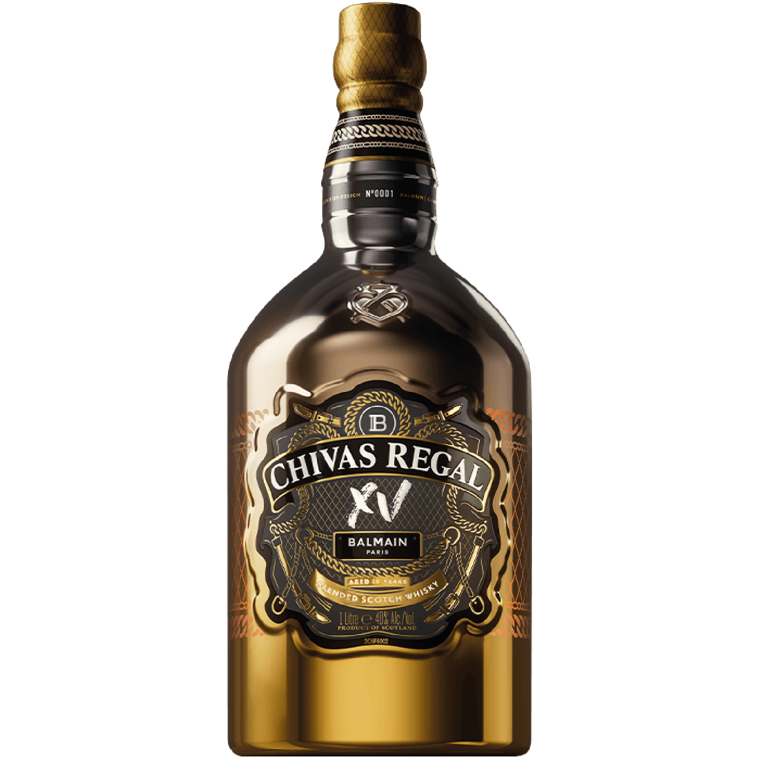 <b>Chivas XV Balmain Gold Limited Edition</b><br>1L | 40%