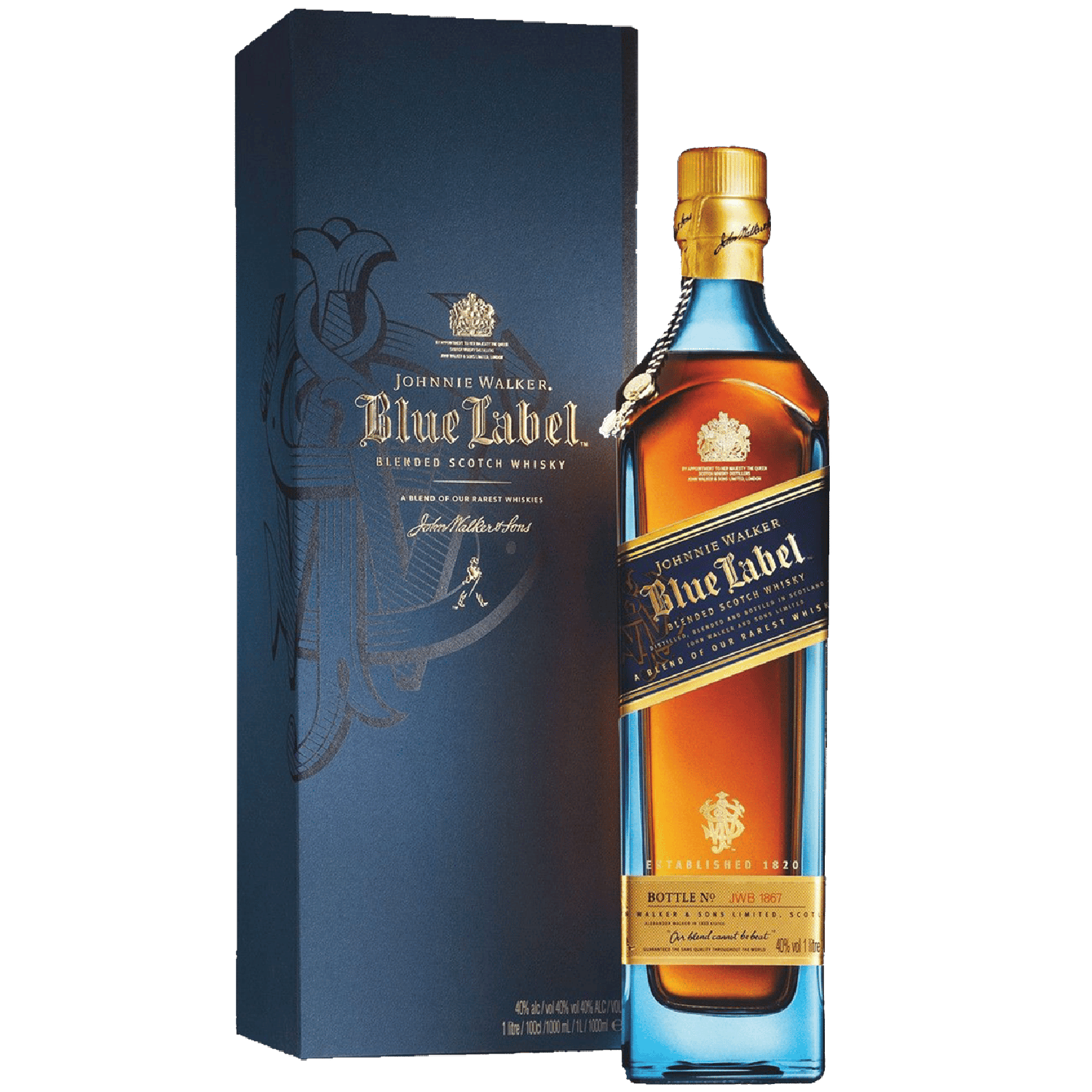 <b>Johnnie Walker Blue Label</b><br>1L | 40%