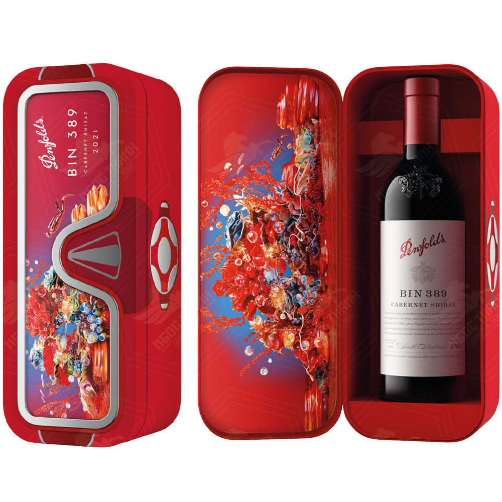 <b>Vang Đỏ Úc Penfolds Bin 389 Cabernet Shiraz 2021 Gift Box Deep Sea Edition</b><br>75cl | 14.5%