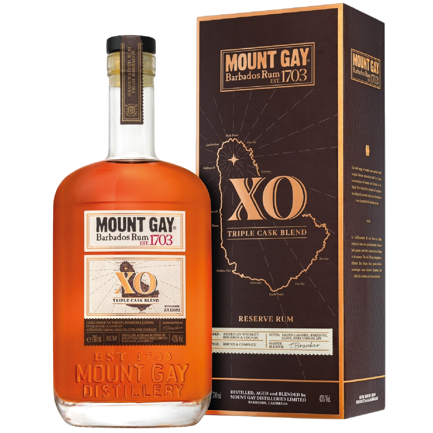 <b>Mount Gay XO Rum</b><br>70cl | 43%