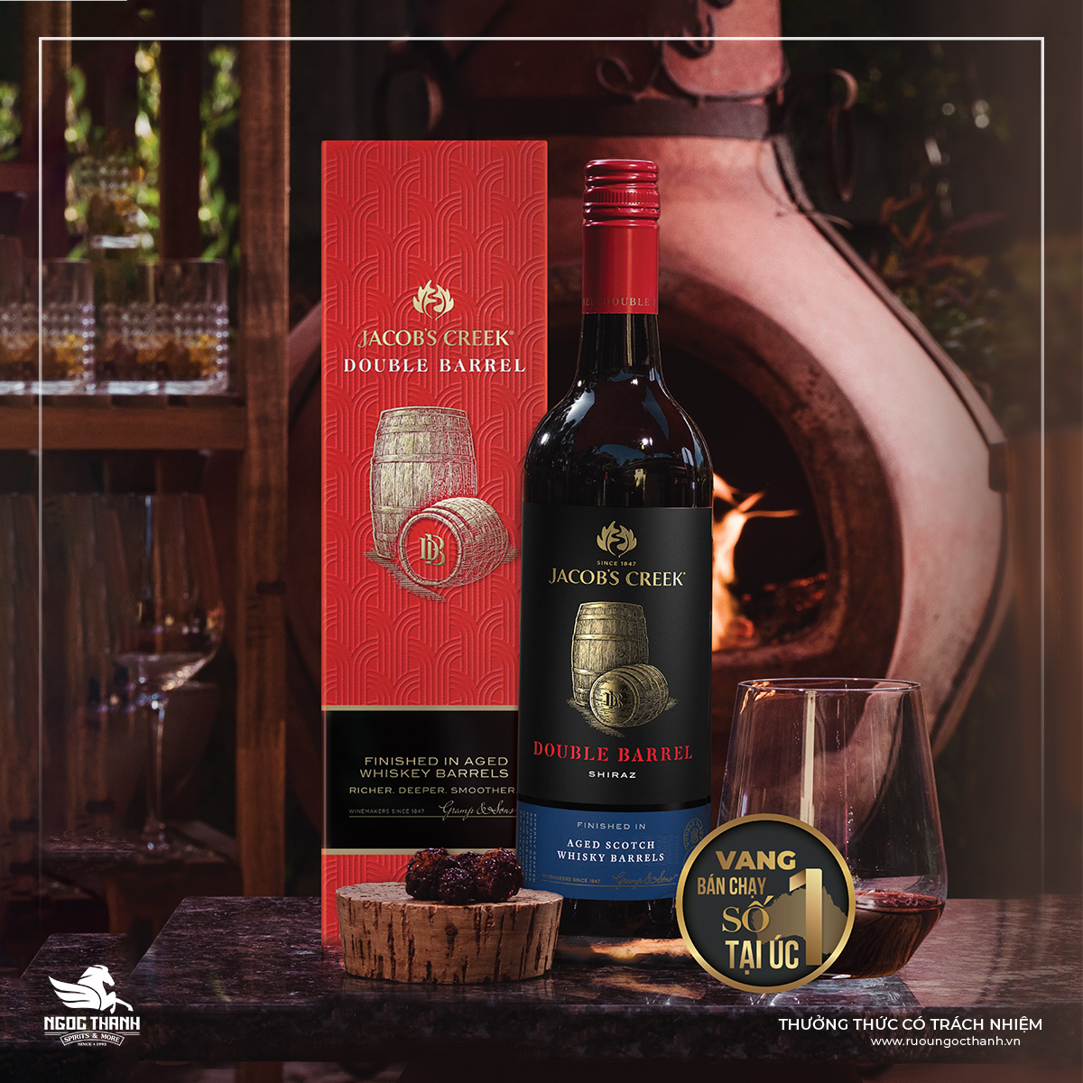 <b>BSP Vang Úc Jacob's Creek Double Barrel F23</b><br>75cl | 14.5%