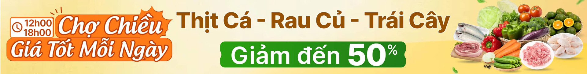 Chợ chiều giá tốt mỗi ngày
