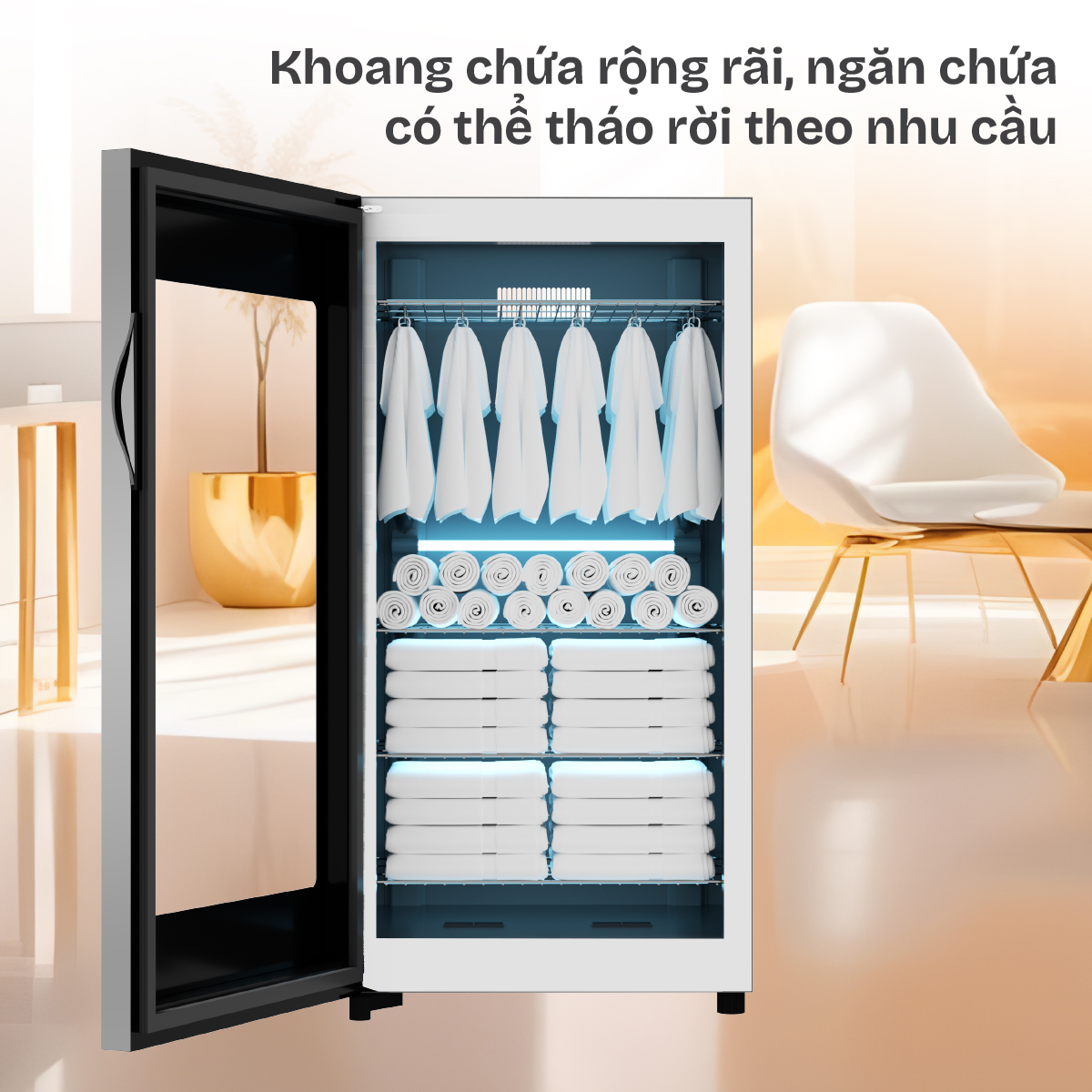 Fujihome SD68 – tủ sấy giày dép 68L khử mùi UV Ozone cho mùa mưa nồm