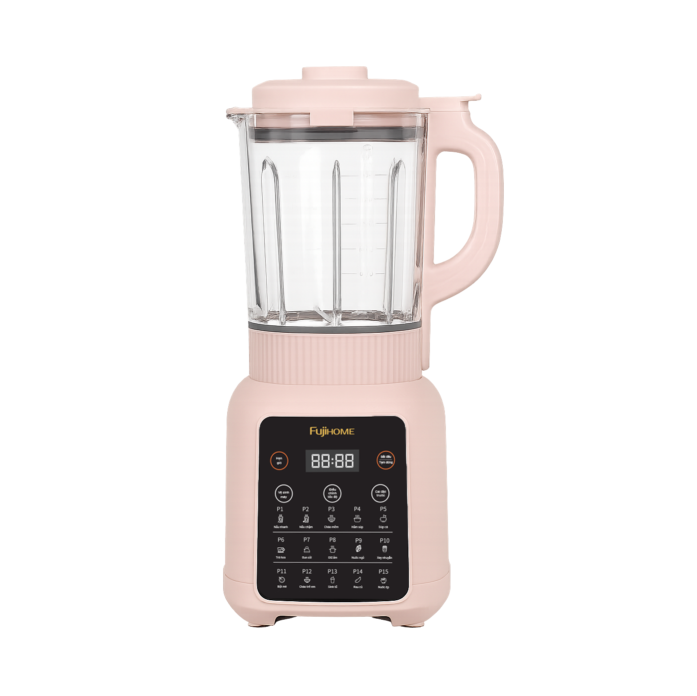Máy làm sữa hạt Fujihome SM01B cối thủy tinh 1,75 lít – 15 món cho nhà đông người