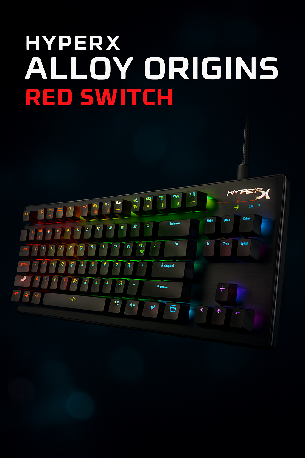 BÀN PHÍM CƠ HYPERX ALLOY ORIGINS RED SWITCH