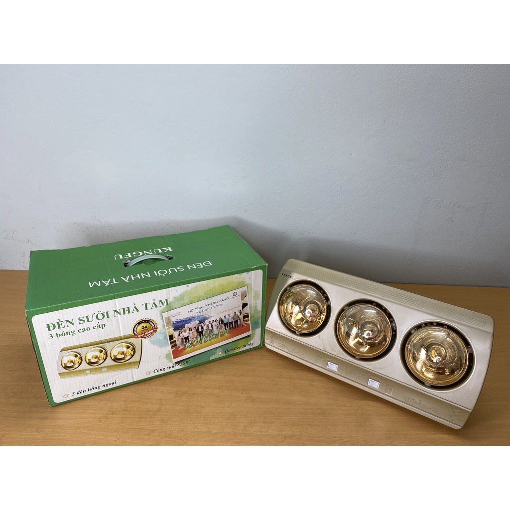 Đèn sưởi 3 bóng Kungfu KF-DS3 | Hàng chính hãng