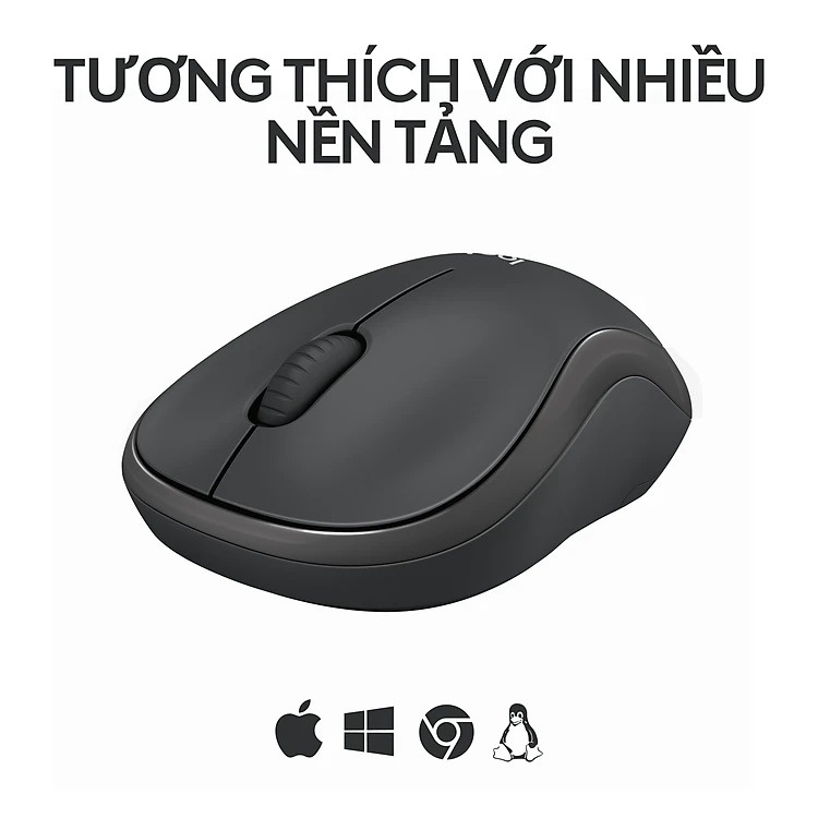Chuột không dây Logitech Bluetooth M241, màu than chì (910-007416) | Hàng chính hãng