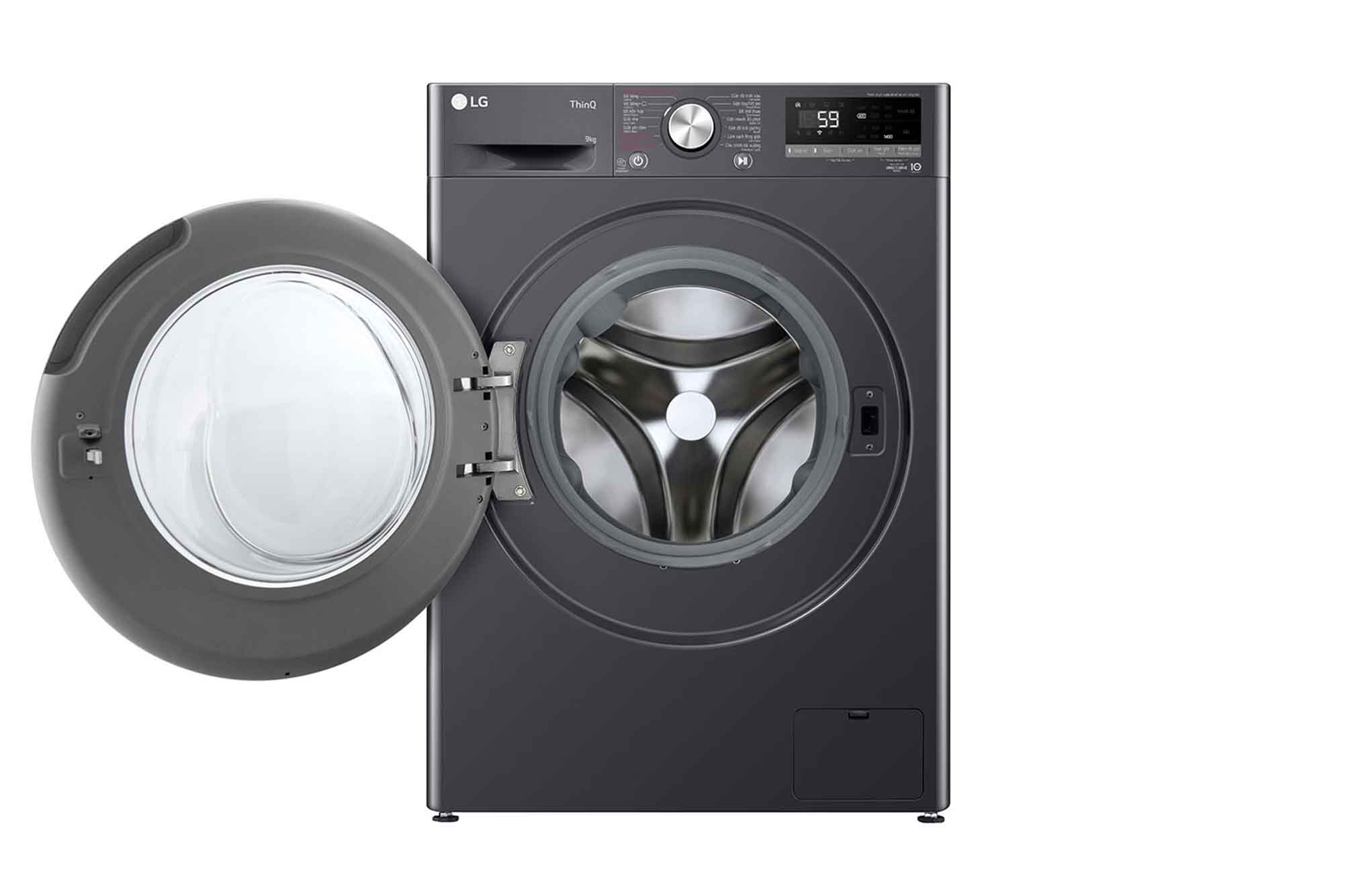 Máy giặt lồng ngang LG AI DD Inverter 9kg màu đen FV1409S4M1
