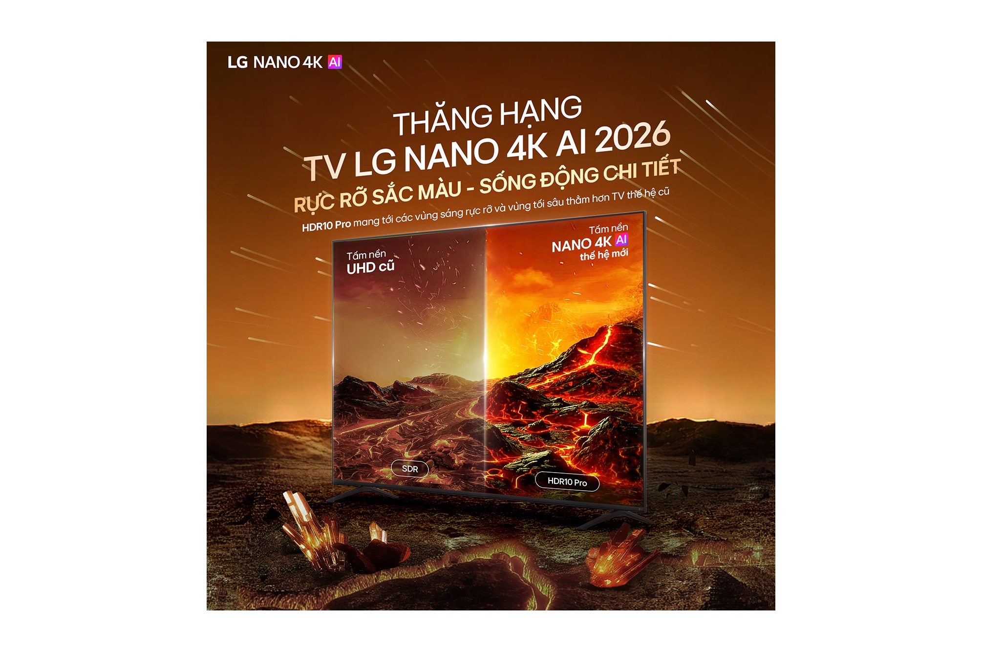 Smart TV LG 75 inch 75NU805 NANO 4K AI (75NU805BPSB) màn lớn cho phòng khách