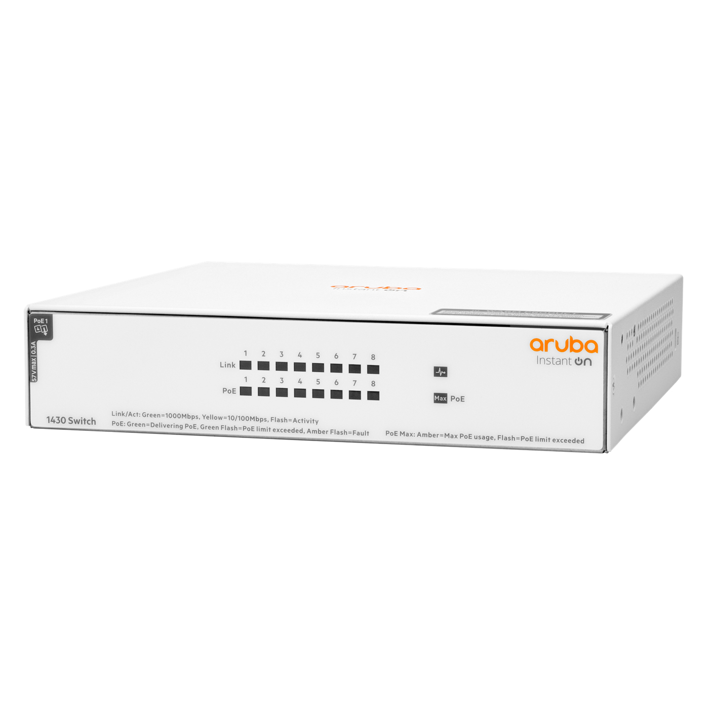 Switch Aruba Instant On 1430 8G Class4 PoE 64W (R8R46A) | Hàng chính hãng