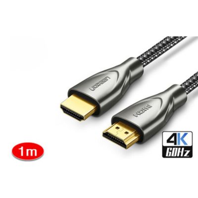 Cáp HDMI 2.0 4K Dài 1M Carbon Ugreen 50106 Mạ Vàng Cao Cấp (60Hz) | Hàng chính hãng