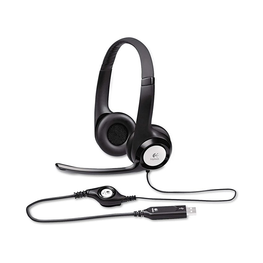 Tai nghe Logitech H390 USB Computer Headset / black 981-000485 | Hàng chính hãng