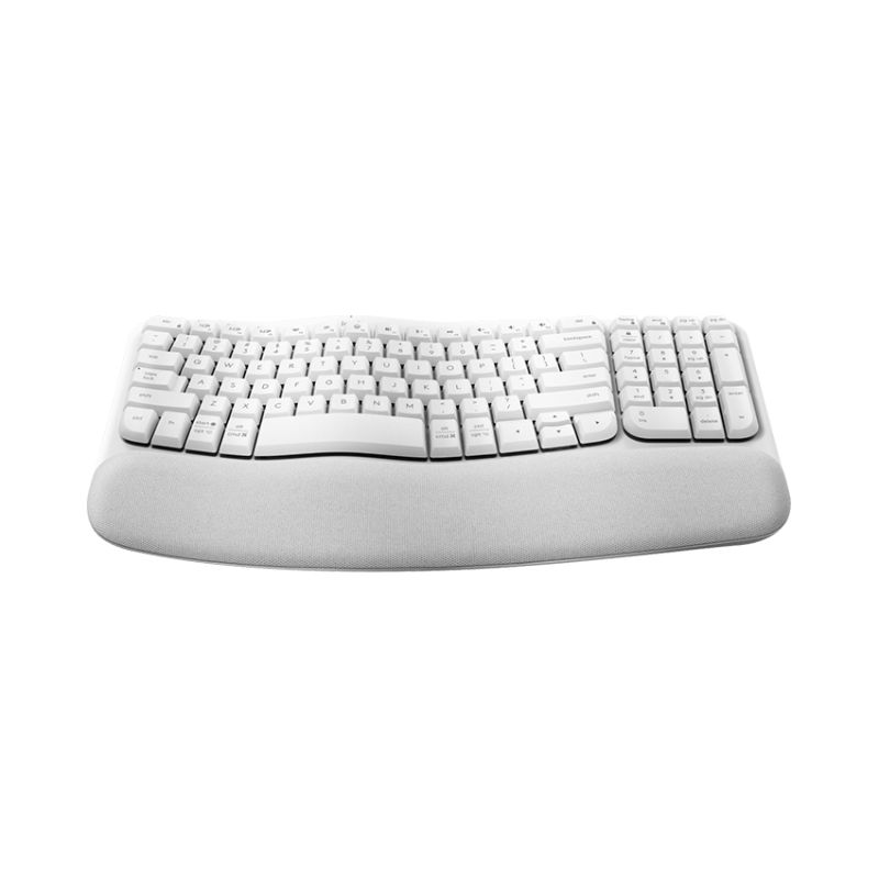 Bàn Phím Không Dây LOGITECH WAVE KEYS ERGONOMIC OFF-WHITE (USB Logi Bolt/Bluetooth ) - 920-012282 | Hàng chính hãng