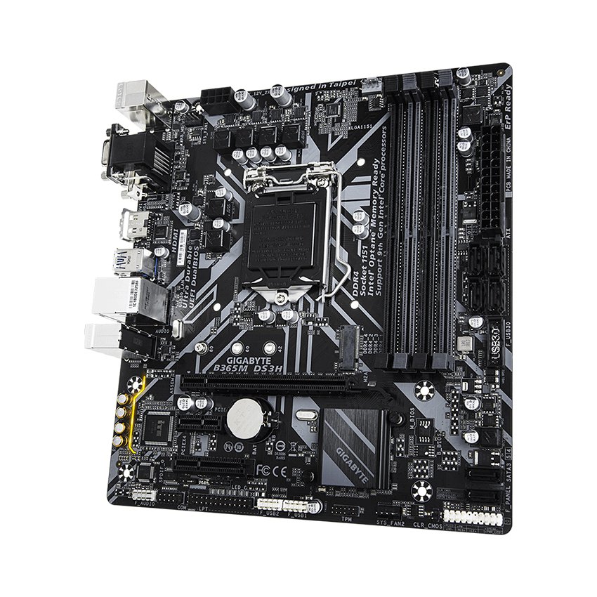 Mainboard GIGABYTE B365M DS3H - Intel B365 Socket 1151 m-ATX 4 Khe RAM DDR4