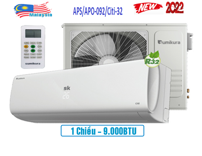 Điều hòa Sumikura 1 chiều 9000BTU APS/APO-092 Citi Gas R32 MỚI 2022 | Hàng chính hãng