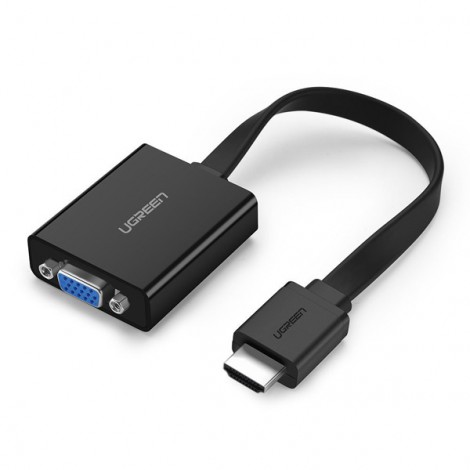 Cáp chuyển HDMI to VGA + Audio 3.5mm & Micro-USB Ugreen 40248 (màu đen) | Hàng chính hãng