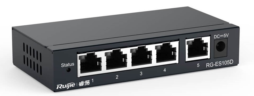 Switch 5 cổng 10/100 BASE-T RUIJIE RG-ES105D | Hàng chính hãng