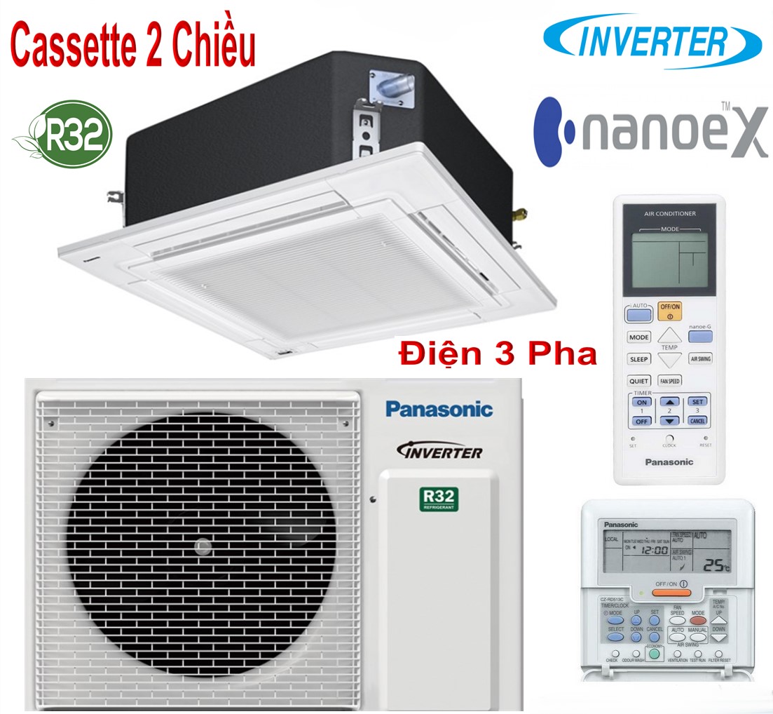 Điều hòa Panasonic Cassette 2 Chiều 48000 Inverter S-3448PU3HB/U-48PZ3H8 Mới 2024 | Hàng chính hãng