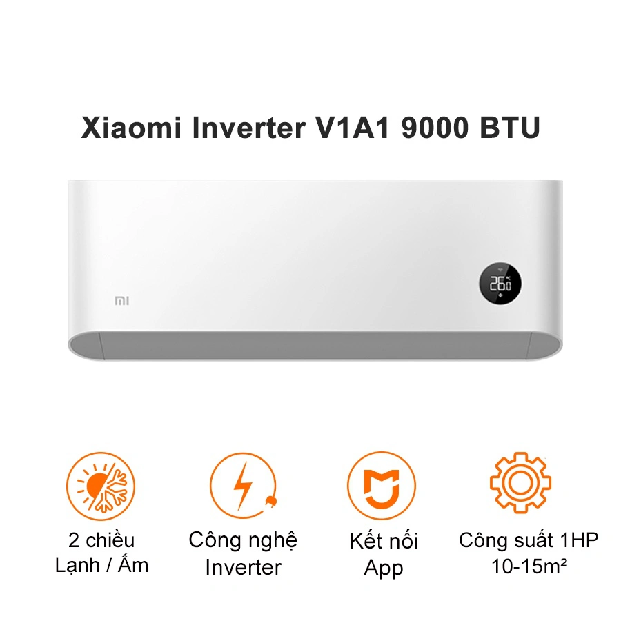 Điều Hòa Xiaomi 2 Chiều Inverter 9000BTU V1A1 – Giải Pháp 4 Mùa, Tiết Kiệm Điện, Kết Nối Thông Minh Mi Home